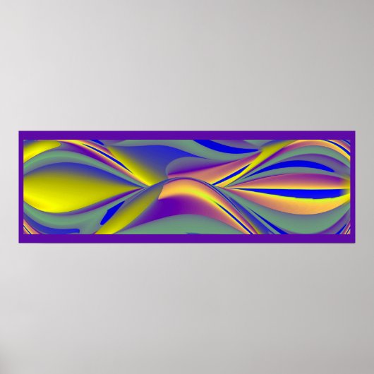 De Magie van de Zomer, Abstracte 3D Kunst Poster (Voorkant)