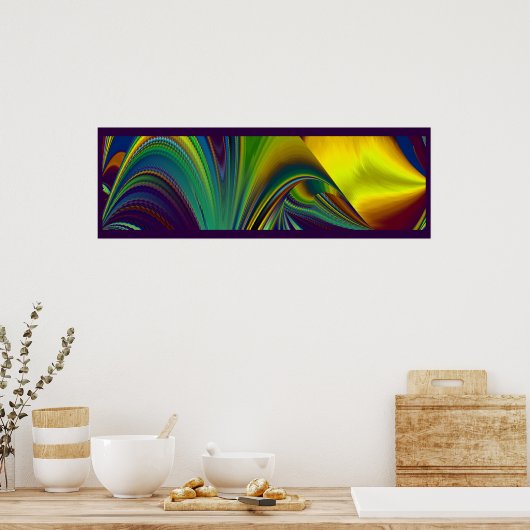De Magie van de Zomer, Abstracte 3D Kunst Poster (Keuken)