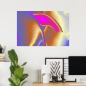 De Magie van de Zomer, Abstracte 3D Kunst Poster (Thuiskantoor)