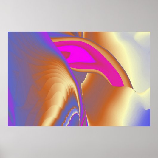 De Magie van de Zomer, Abstracte 3D Kunst Poster (Voorkant)