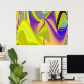 De Magie van de Zomer, Abstracte 3D Kunst Poster (Thuiskantoor)