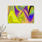De Magie van de Zomer, Abstracte 3D Kunst Poster (Keuken)