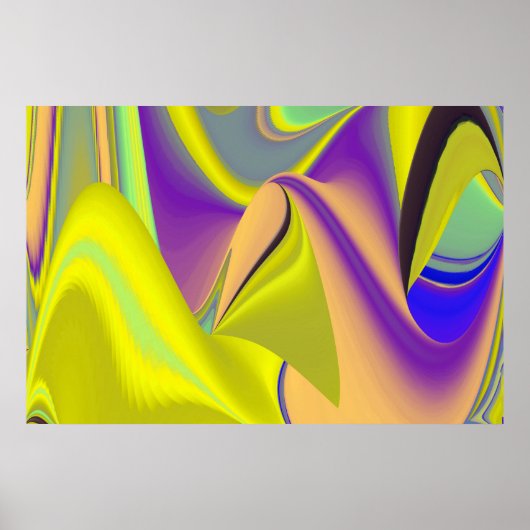 De Magie van de Zomer, Abstracte 3D Kunst Poster (Voorkant)