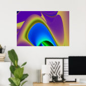 De Magie van de Zomer, Abstracte 3D Kunst Poster (Thuiskantoor)
