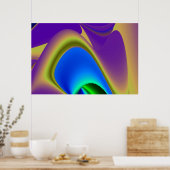 De Magie van de Zomer, Abstracte 3D Kunst Poster (Keuken)