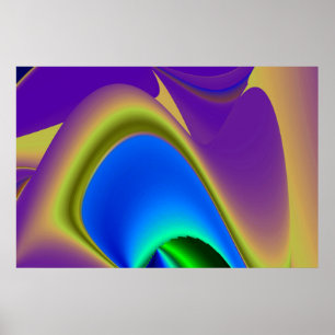 De Magie van de Zomer, Abstracte 3D Kunst Poster