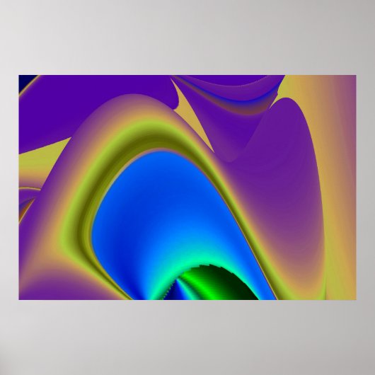 De Magie van de Zomer, Abstracte 3D Kunst Poster (Voorkant)