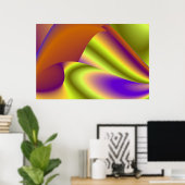 De Magie van de Zomer, Abstracte 3D Kunst Poster (Thuiskantoor)