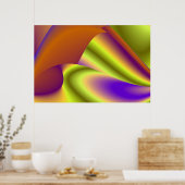 De Magie van de Zomer, Abstracte 3D Kunst Poster (Keuken)