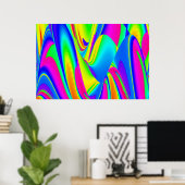 De Magie van de Zomer, Abstracte 3D Kunst Poster (Thuiskantoor)