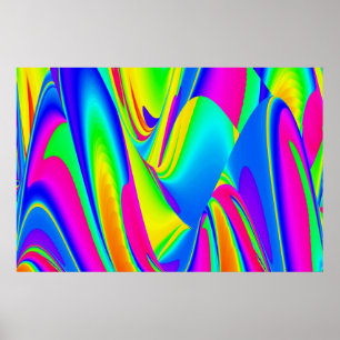 De Magie van de Zomer, Abstracte 3D Kunst Poster
