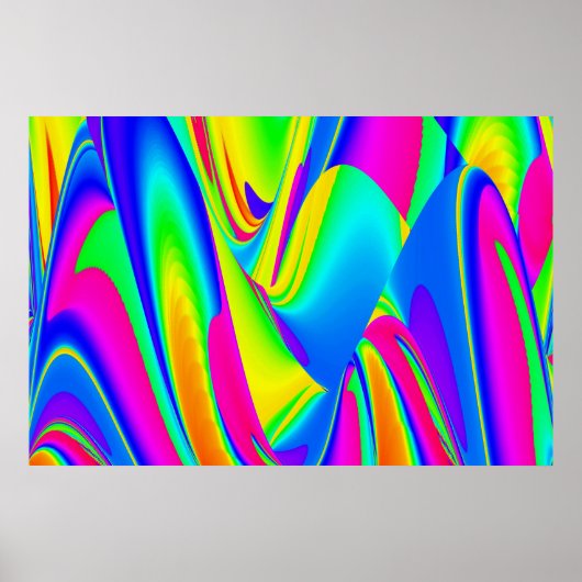 De Magie van de Zomer, Abstracte 3D Kunst Poster (Voorkant)