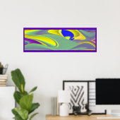 De Magie van de Zomer, Abstracte 3D Kunst Poster (Thuiskantoor)