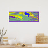 De Magie van de Zomer, Abstracte 3D Kunst Poster (Keuken)