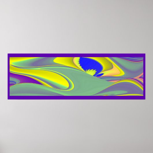 De Magie van de Zomer, Abstracte 3D Kunst Poster (Voorkant)