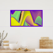 De Magie van de Zomer, Abstracte 3D Kunst Poster (Keuken)