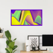 De Magie van de Zomer, Abstracte 3D Kunst Poster (Thuiskantoor)