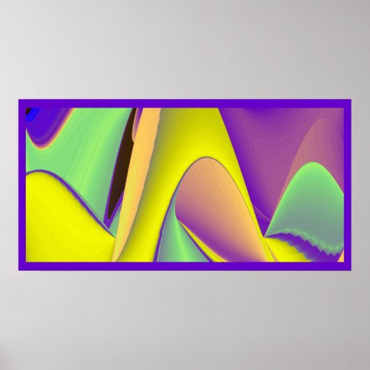 De Magie van de Zomer, Abstracte 3D Kunst Poster (Voorkant)