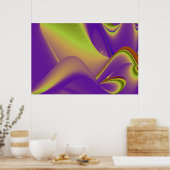 De Magie van de Zomer, Abstracte 3D Kunst Poster (Keuken)