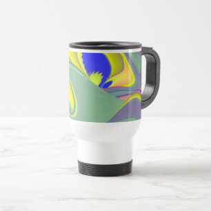 De Magie van de Zomer, Abstracte 3D Kunst Reisbeker