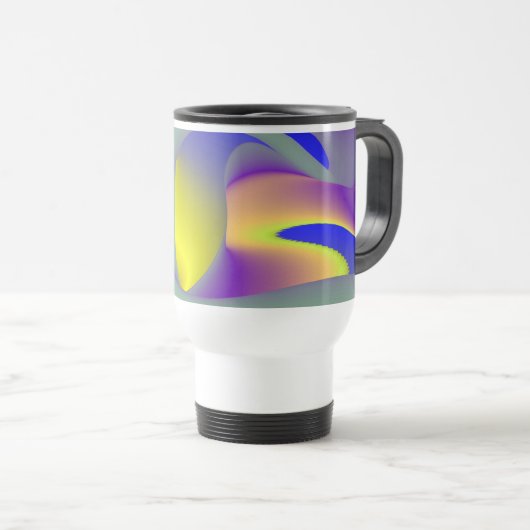 De Magie van de Zomer, Abstracte 3D Kunst Reisbeker (Voorkant rechts)