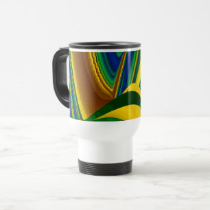 De Magie van de Zomer, Abstracte 3D Kunst Reisbeker