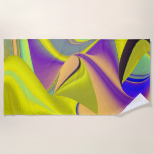 De Magie van de Zomer, Abstracte 3D Kunst Strandlaken