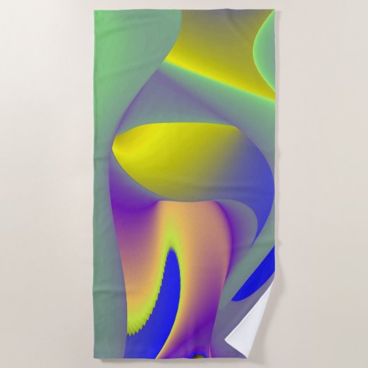 De Magie van de Zomer, Abstracte 3D Kunst Strandlaken (Voorkant)