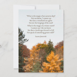 De magie van een herfstdag door Laura Jaworski Feestdagenkaart