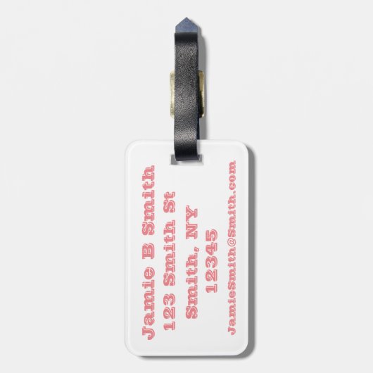 De magie van eenhoorns bagagelabel (Achterkant verticaal)