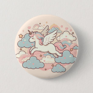 De magie van eenhoorns ronde button 5,7 cm