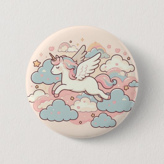 De magie van eenhoorns ronde button 5,7 cm (Voorkant)