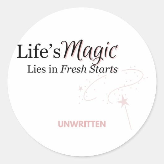 De magie van het leven ronde sticker (Voorkant)