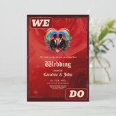 De magie van het moment: elegante gay silhouetten. kaart (Staand voorkant)