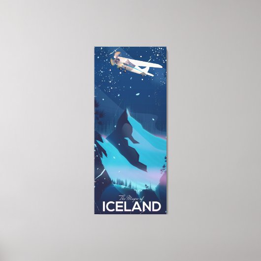De magie van IJsland reisposter Canvas Afdruk (Voorkant)