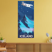 De magie van IJsland reisposter Canvas Afdruk (Insitu (Woonkamer))