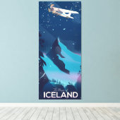 De magie van IJsland reisposter Canvas Afdruk (Insitu (Houten vloer))