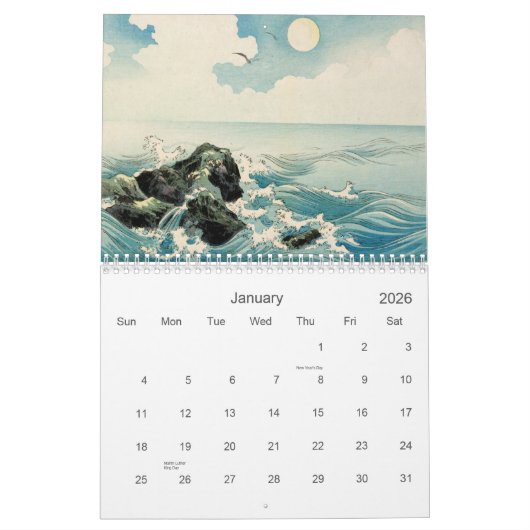 De Magie van Japanse prints Woodblock Kalender (Jan 2026)