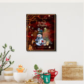 De magie van Kerst rood Poster