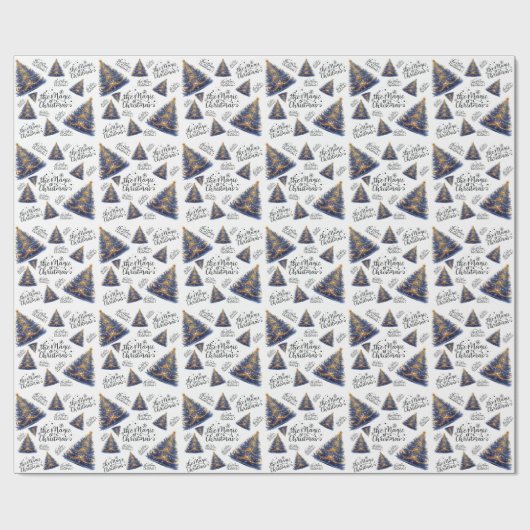 De magie van kerstbomen cadeaupapier (Vlak)