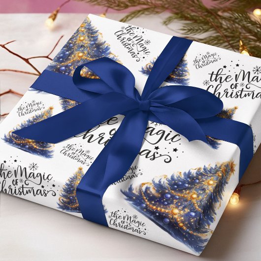 De magie van kerstbomen cadeaupapier