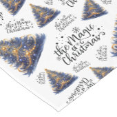 De magie van kerstbomen korte tafelloper (Hoek)