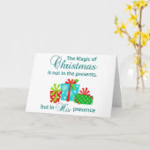 De Magie van Kerstmis Kaart (Gele Bloem)