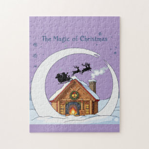 De Magie van Kerstmis Whimsical Kerstman Slede Legpuzzel