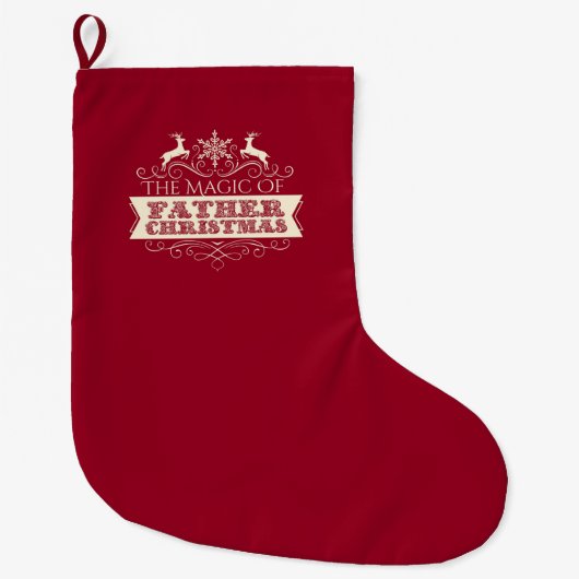 De magie van kerststallen grote kerstsok (Voorkant)