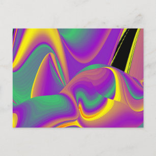 De magie van kleuren Abstract 3D Rainbowart Postca Briefkaart