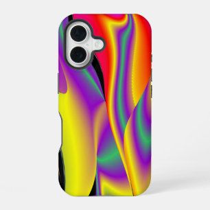 De magie van kleuren Abstracte 3D Regenboogkunst iPhone 16 Hoesje