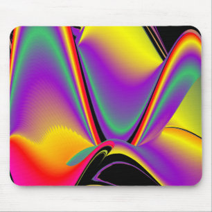 De magie van kleuren Abstracte 3D regenboogkunst Muismat
