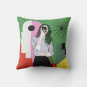 De magie van kleuren. Kunstmuurkunst Kussen (Achterkant)