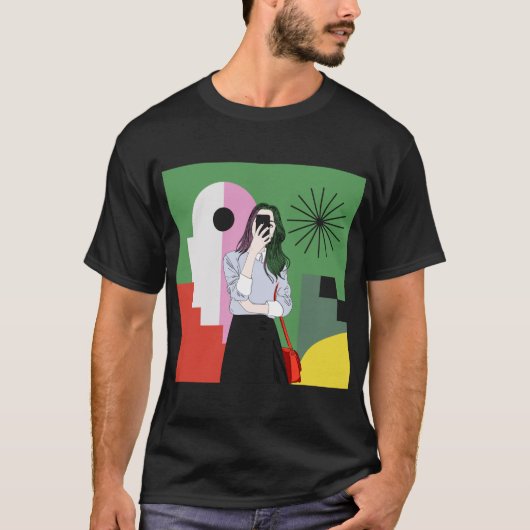 De magie van kleuren. Kunstmuurkunst T-shirt (Voorkant)